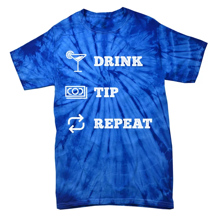 Tip Repeat Bartender Gift Tie-Dye T-Shirt