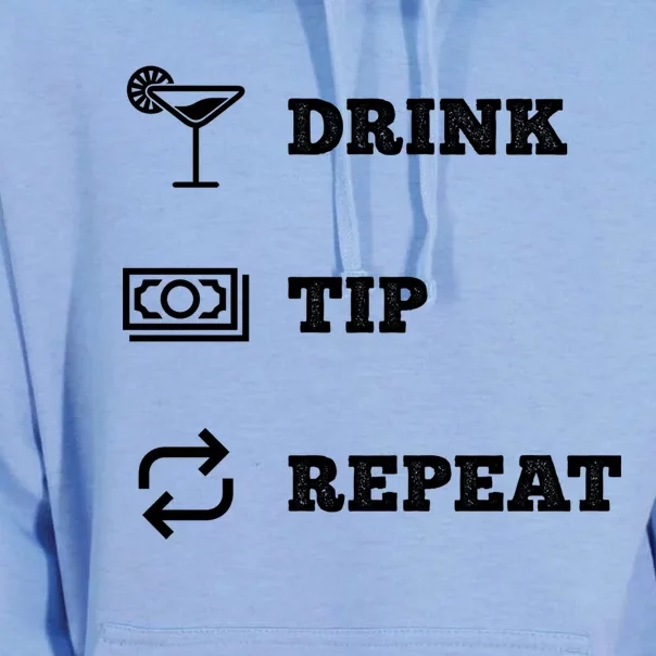 Tip Repeat Bartender Gift Unisex Surf Hoodie