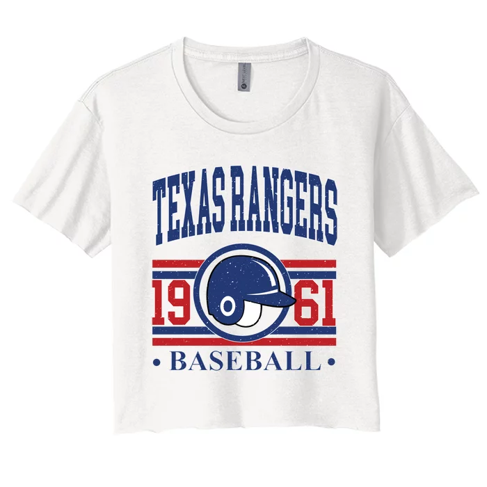 Texas Rangers Baseball Team Lover Supporter Women's Crop Top Tee