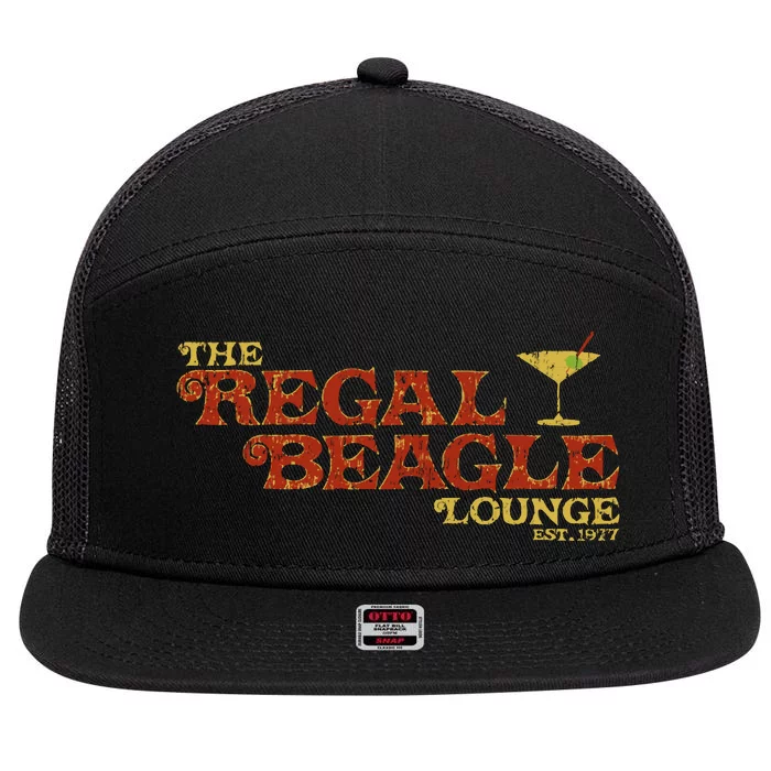 The Regal Beagle Lounge 1977 7 Panel Mesh Trucker Snapback Hat