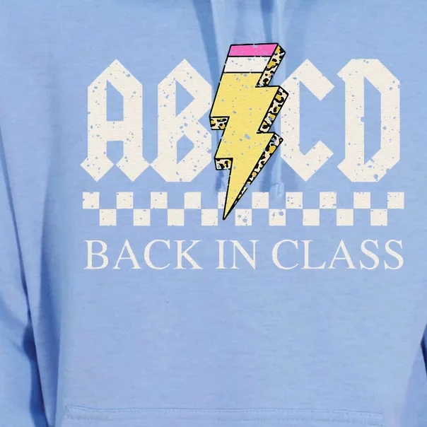 Teachers Rock Back To School ABCD Back In Class Unisex Surf Hoodie