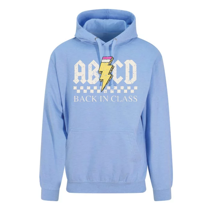 Teachers Rock Back To School ABCD Back In Class Unisex Surf Hoodie