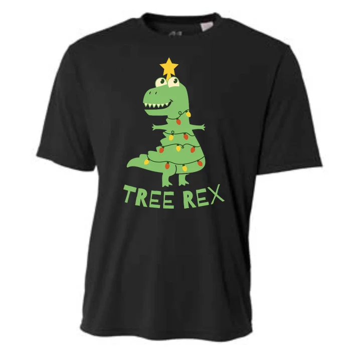 Tree Rex Christmas Cooling Performance Crew T-Shirt