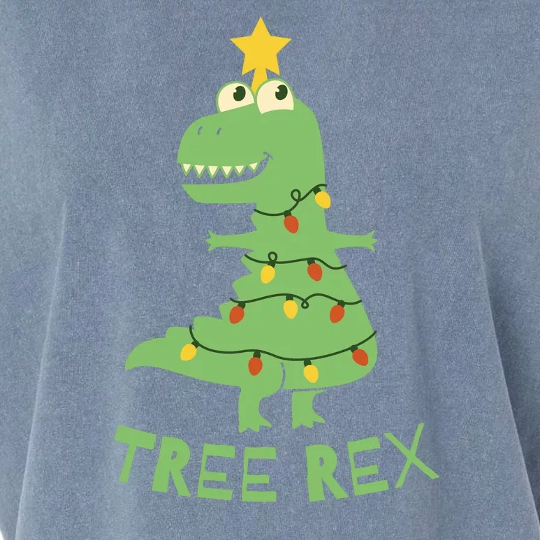 Tree Rex Christmas Garment-Dyed Women's Muscle Tee