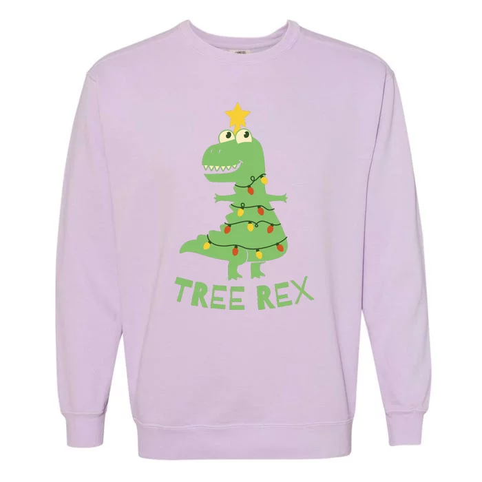 Tree Rex Christmas Garment-Dyed Sweatshirt