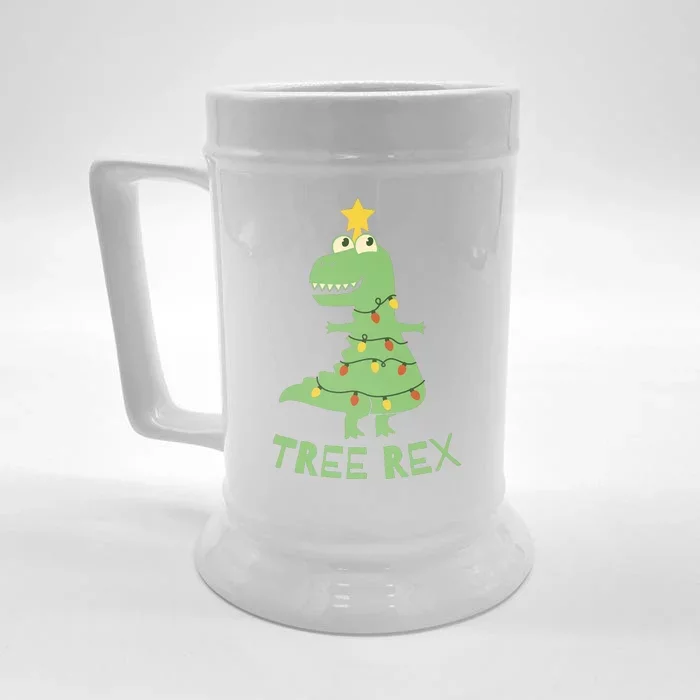 Tree Rex Christmas Front & Back Beer Stein