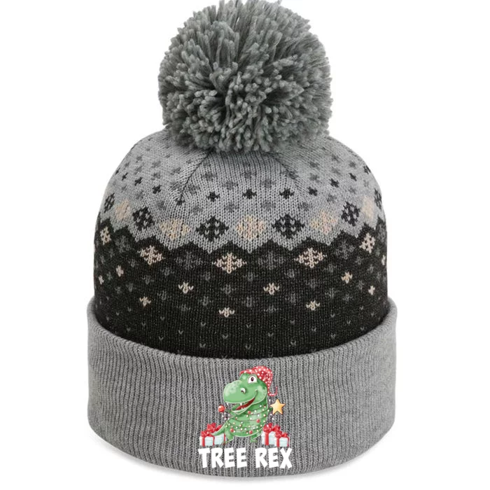 Tree Rex Christmas Tgiftrex Dinosaur Xmas Pajamas Funny Gift The Baniff Cuffed Pom Beanie