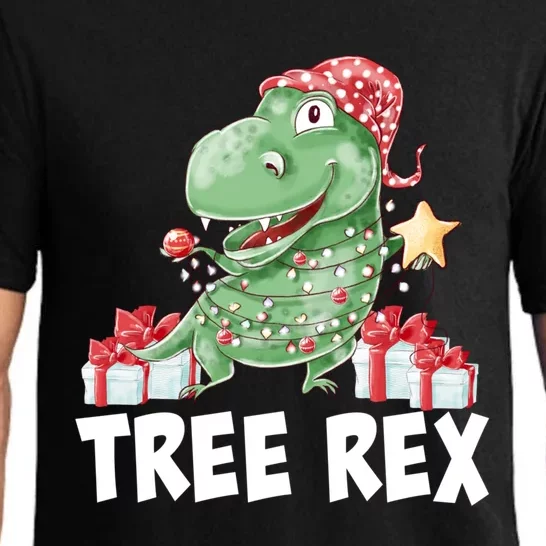 Tree Rex Christmas Tgiftrex Dinosaur Xmas Pajamas Funny Gift Pajama Set