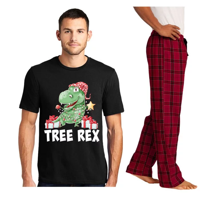 Tree Rex Christmas Tgiftrex Dinosaur Xmas Pajamas Funny Gift Pajama Set