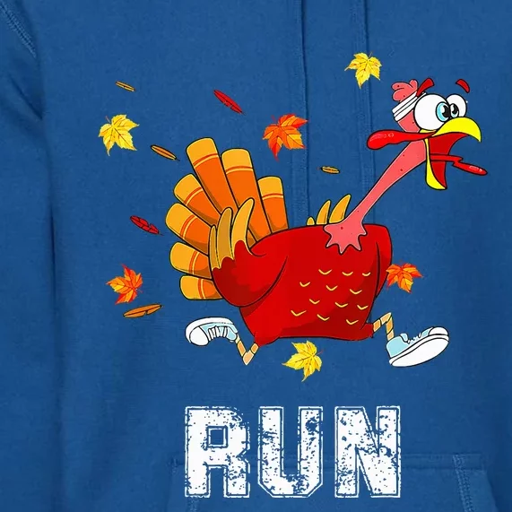 Turkey Run Costume Thanksgiving Running Turkey Trot Premium Hoodie