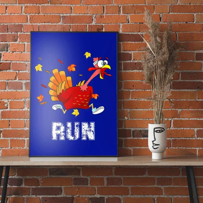 Turkey Run Costume Thanksgiving Running Turkey Trot Poster