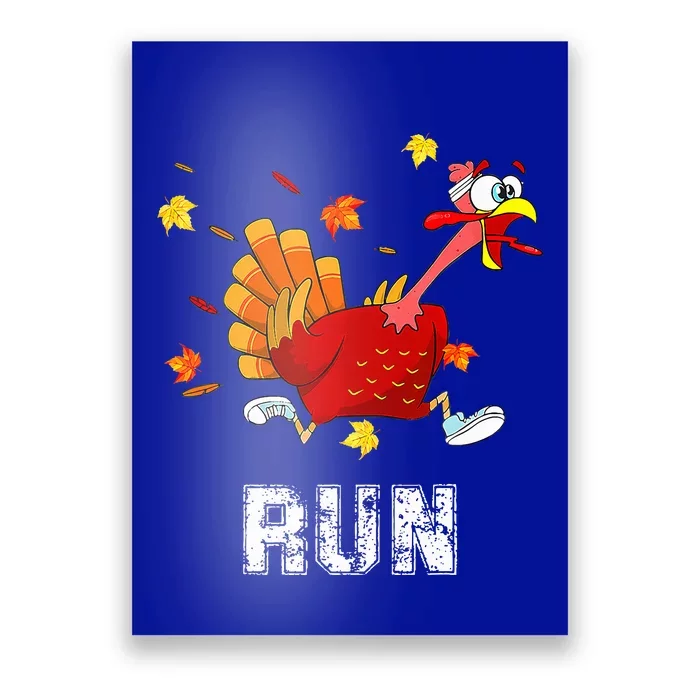 Turkey Run Costume Thanksgiving Running Turkey Trot Poster