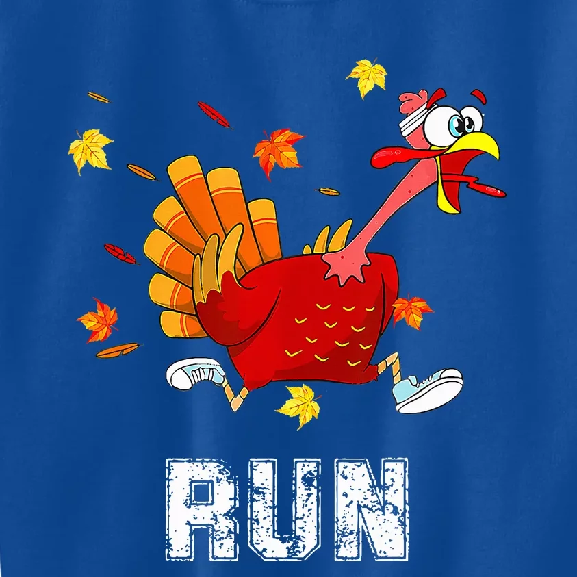 Turkey Run Costume Thanksgiving Running Turkey Trot Kids Sweatshirt