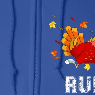 Turkey Run Costume Thanksgiving Running Turkey Trot Full Zip Hoodie