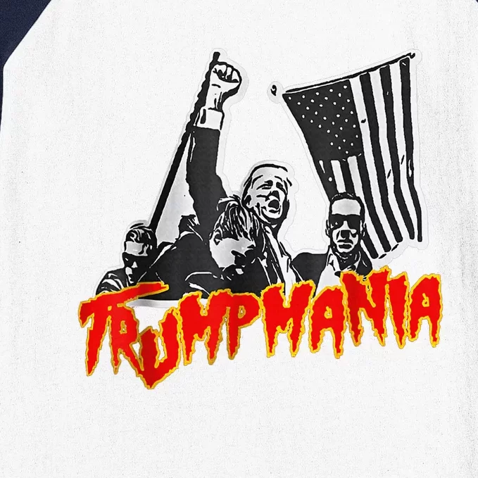 Trump Republican Convention Wrestling Meme Trumpamania Let Trumpamania Run Wild Baseball Sleeve Shirt