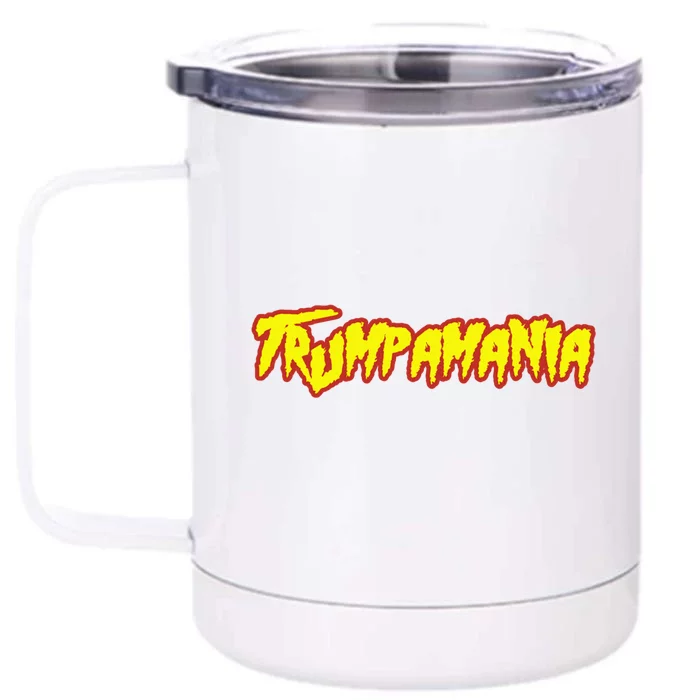 Trump Republican Convention Wrestling Meme Trumpamania Let Trumpamania Run Wild Front & Back 12oz Stainless Steel Tumbler Cup