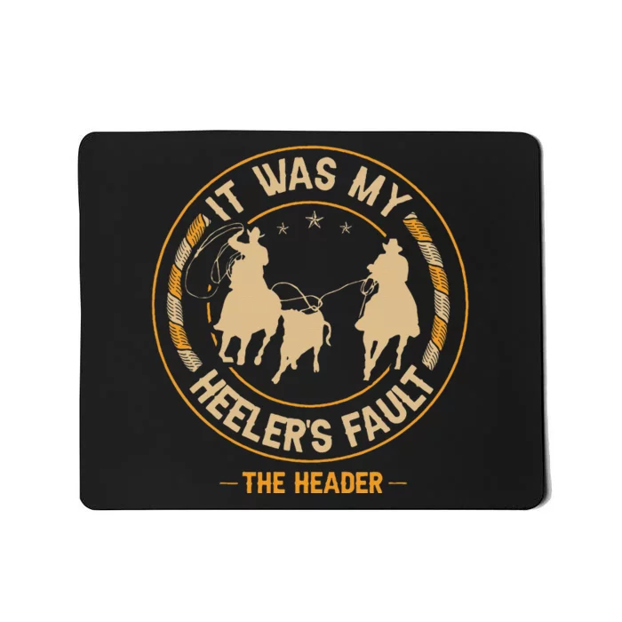 Team Roping Cowboy Rodeo Design For A Team Roper Boy Mousepad