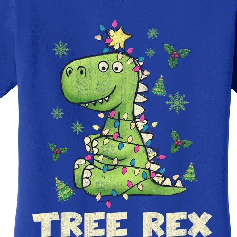 Tree Rex Christmas Tree Dinosaur Cute Xmas Gift Women's T-Shirt