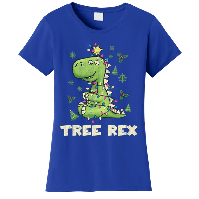 Tree Rex Christmas Tree Dinosaur Cute Xmas Gift Women's T-Shirt