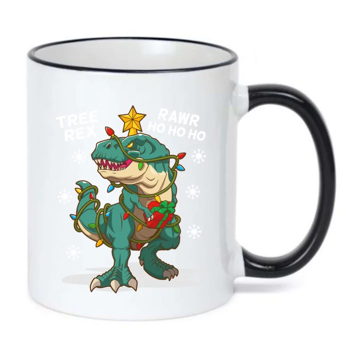 Tree Rex Christmas Tree Dinosaur Costume For Christma Cute Gift Black Color Changing Mug