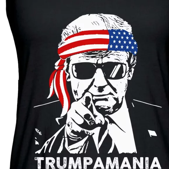 Trump Republican Convention Wrestling Meme Trumpamania Ladies Essential Flowy Tank