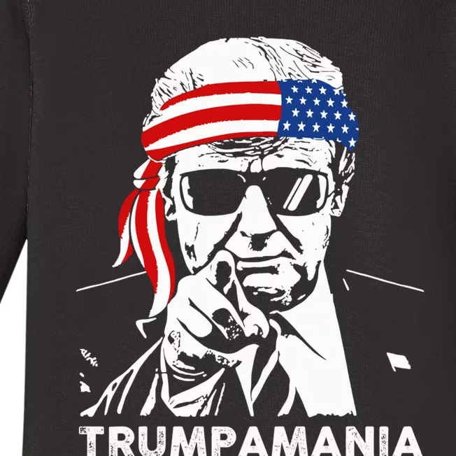 Trump Republican Convention Wrestling Meme Trumpamania Baby Long Sleeve Bodysuit