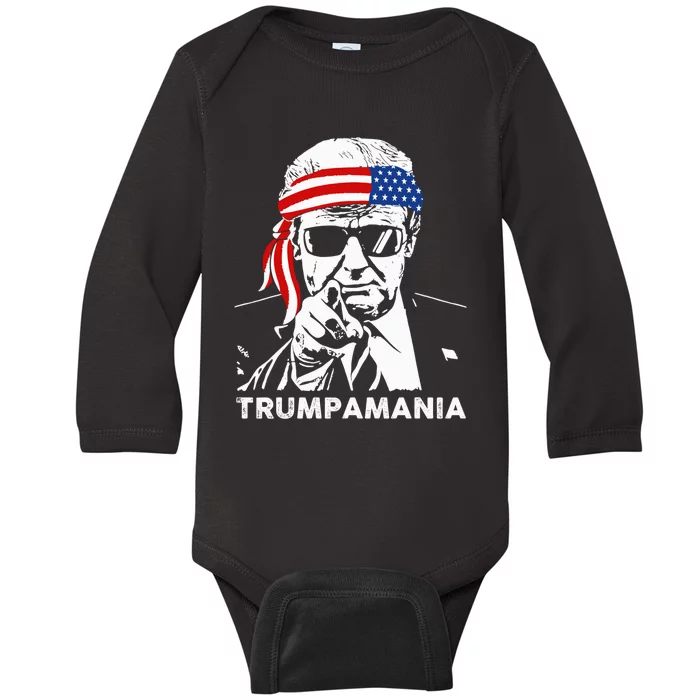 Trump Republican Convention Wrestling Meme Trumpamania Baby Long Sleeve Bodysuit