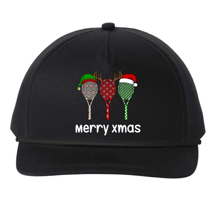 Tennis Racket Christmas Hat Reindeer Anlter Game Sport Sweatshirt Snapback Five-Panel Rope Hat