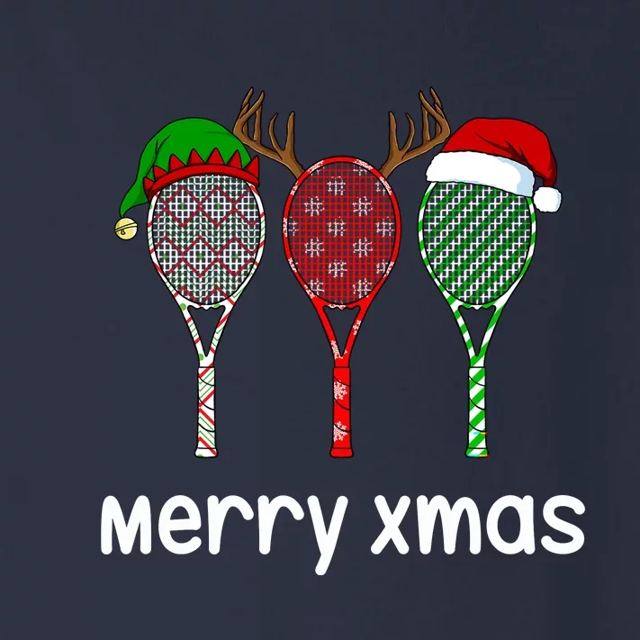 Tennis Racket Christmas Hat Reindeer Anlter Game Sport Sweatshirt Toddler Long Sleeve Shirt