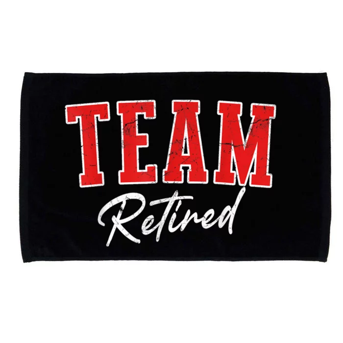 Team Retired Cool Varsity Couples Retirement Gifts Microfiber Hand Towel