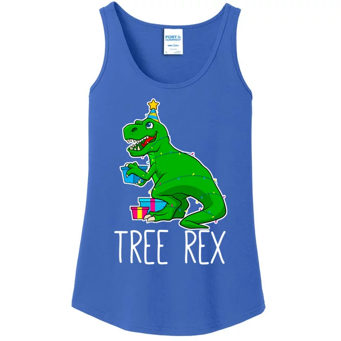 Tree Rex Christmas Dinosaur Funny Xmas Trex Cute Gift Ladies Essential Tank