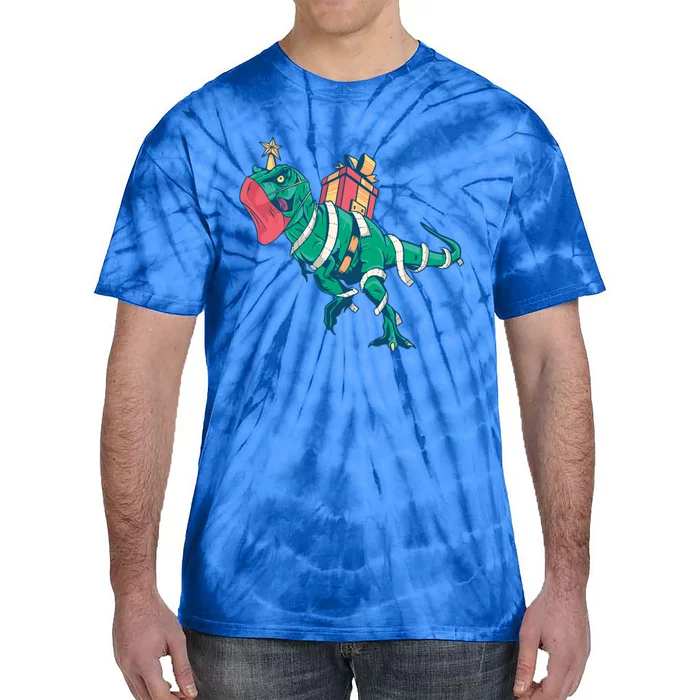 Tree Rex Christmas Gift Tie-Dye T-Shirt