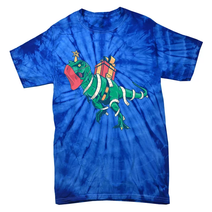 Tree Rex Christmas Gift Tie-Dye T-Shirt