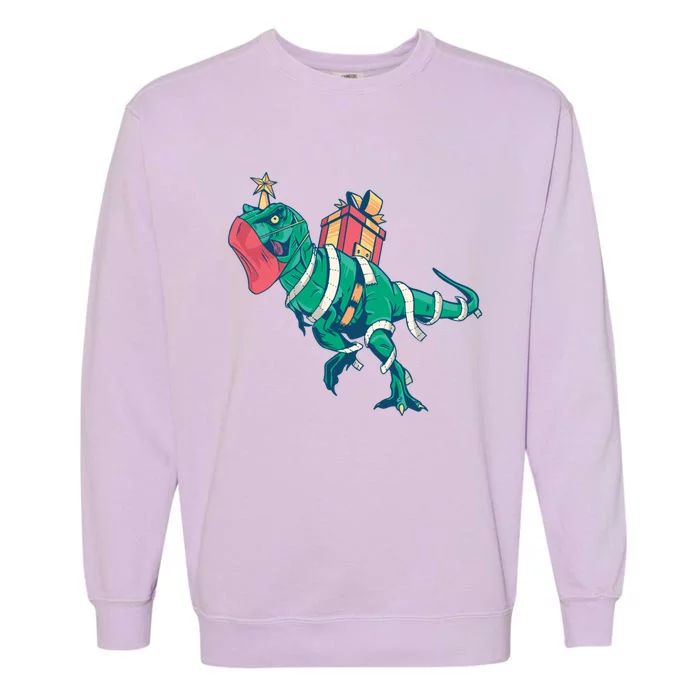 Tree Rex Christmas Gift Garment-Dyed Sweatshirt