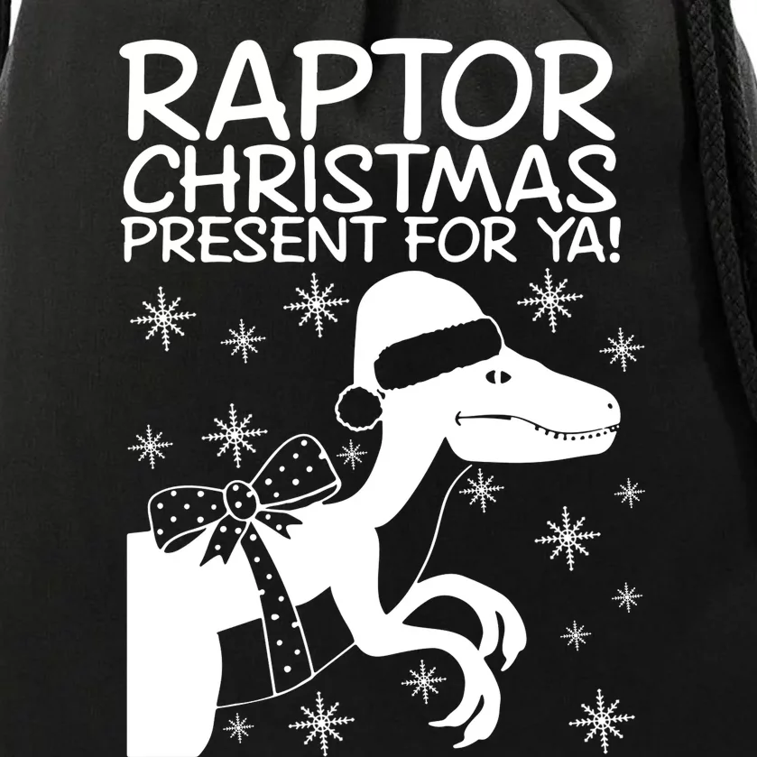 Trex Raptor Christmas Present For Ya Christmas Drawstring Bag