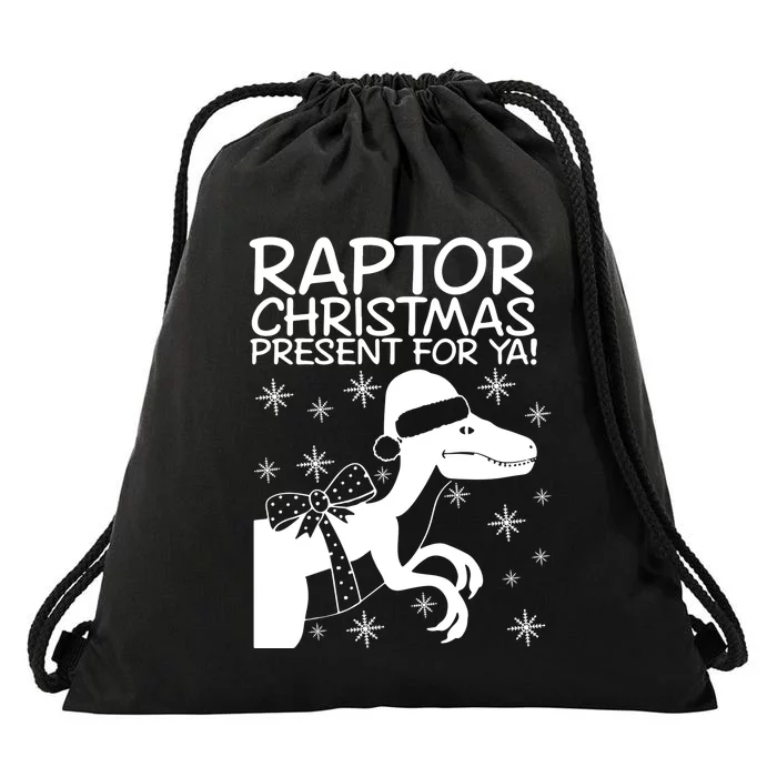 Trex Raptor Christmas Present For Ya Christmas Drawstring Bag