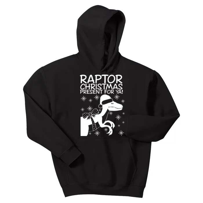 Trex Raptor Christmas Present For Ya Christmas Kids Hoodie