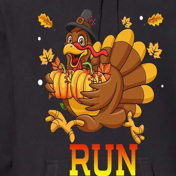 Turkey Run Costume Thanksgiving Running Turkey Trot Premium Hoodie