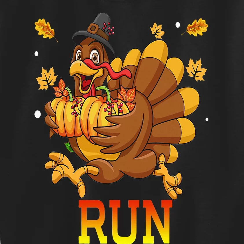 Turkey Run Costume Thanksgiving Running Turkey Trot Kids Sweatshirt