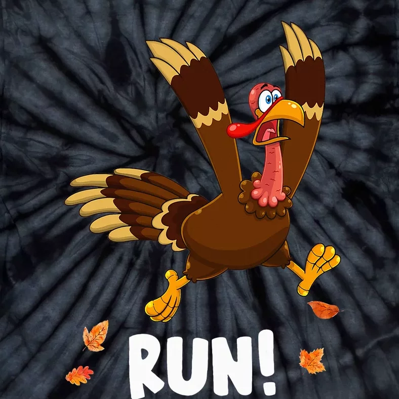 Turkey Run Costume Thanksgiving Running Turkey Trot Tie-Dye T-Shirt