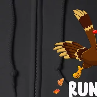 Turkey Run Costume Thanksgiving Running Turkey Trot Full Zip Hoodie