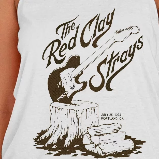 The Red Clay Strays Show At Portland Women's Knotted Racerback Tank