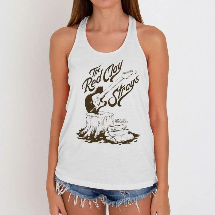 The Red Clay Strays Show At Portland Women's Knotted Racerback Tank