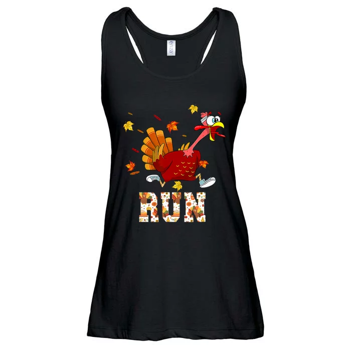 Turkey Run Costume Thanksgiving Running Turkey Trot Ladies Essential Flowy Tank