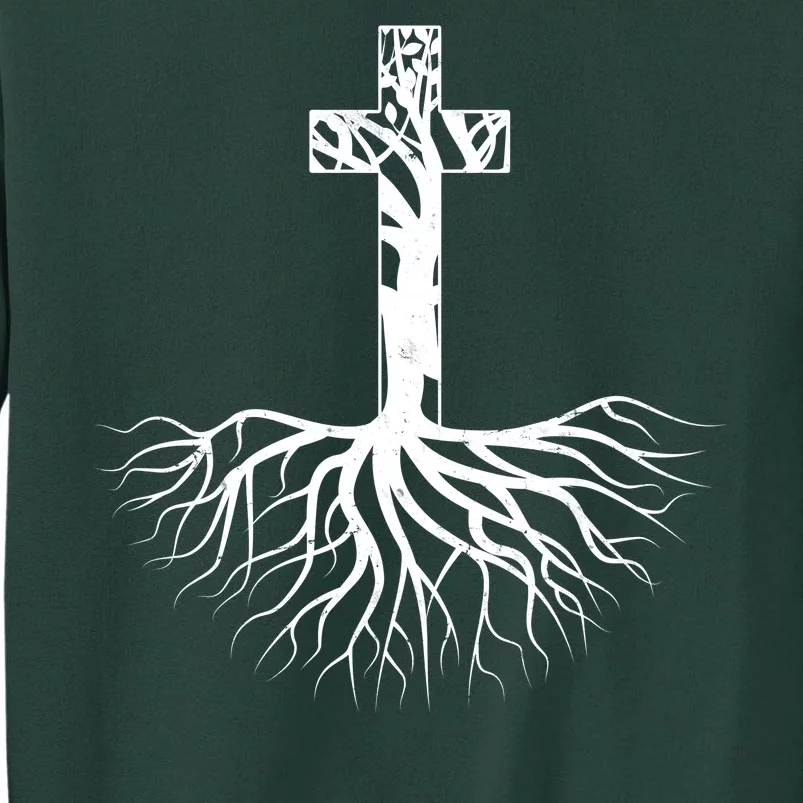 Tree Root Christian Cross Sweatshirt