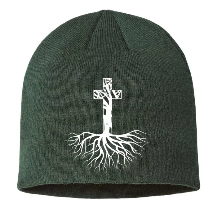 Tree Root Christian Cross 8 1/2in Sustainable Knit Beanie