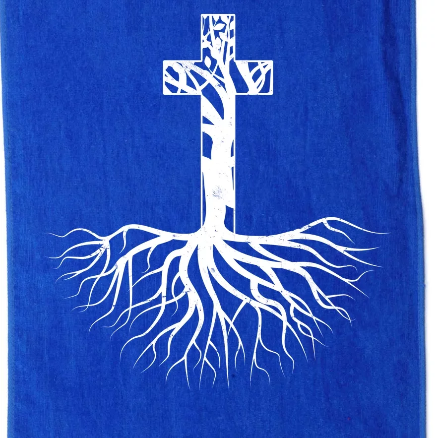 Tree Root Christian Cross Platinum Collection Golf Towel