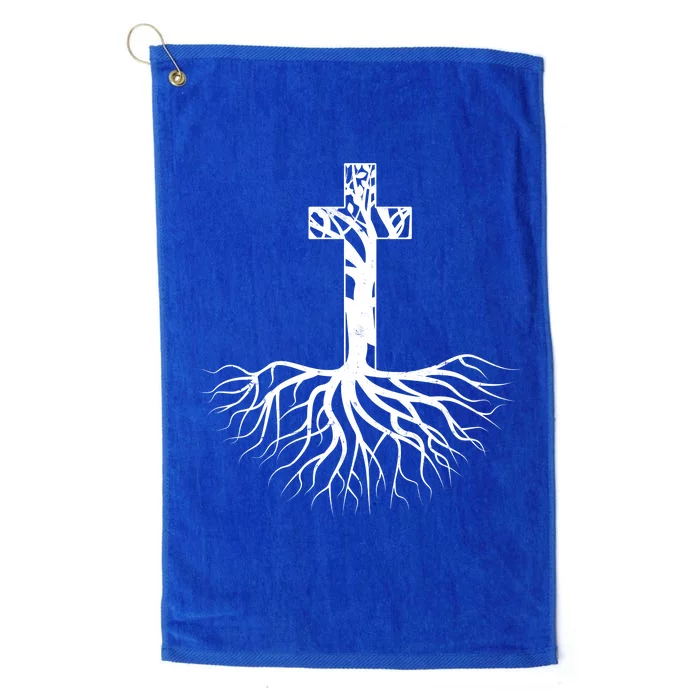 Tree Root Christian Cross Platinum Collection Golf Towel