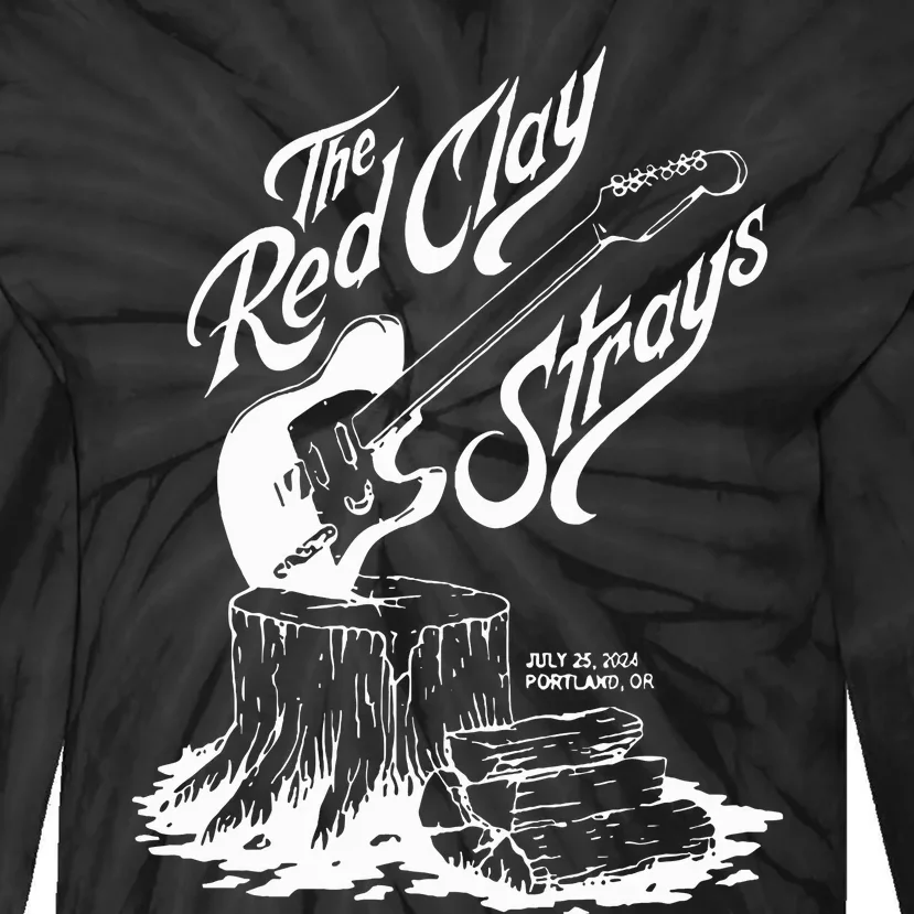 The Red Clay Strays Show At Portland Or July 25 2024 Tie-Dye Long Sleeve Shirt