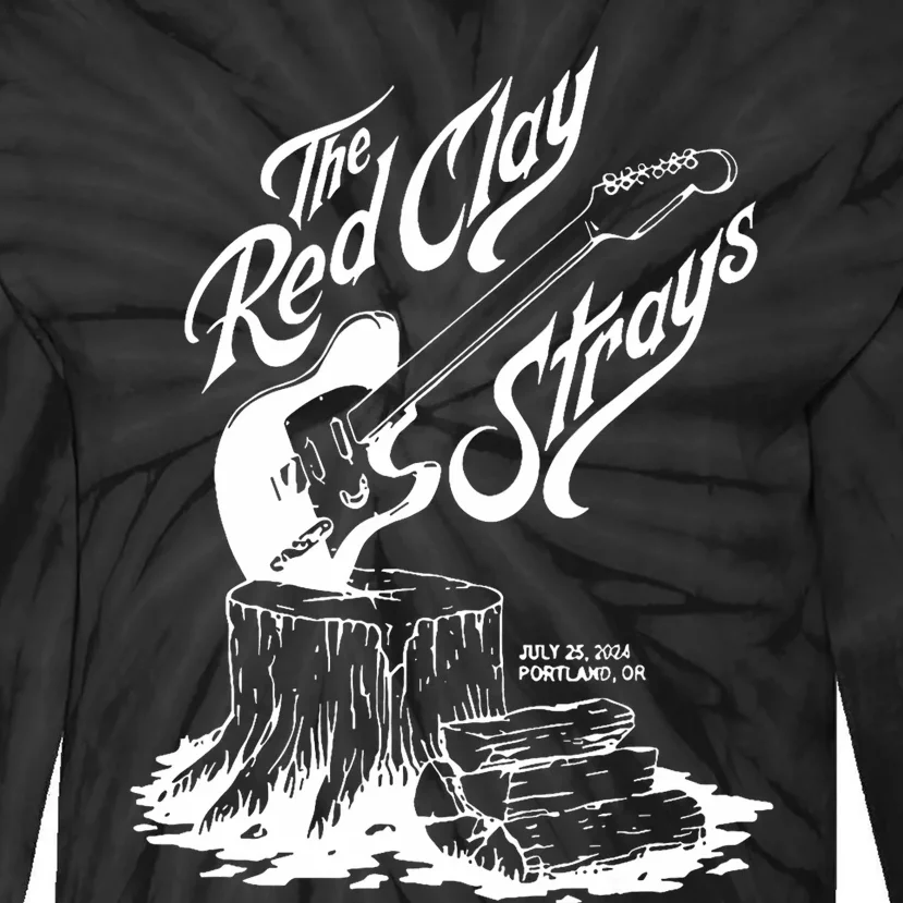 The Red Clay Strays Show At Portland Or July 25 2024 Tie-Dye Long Sleeve Shirt